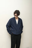 80-90's European label - rayon cropped double breasted jacket