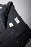 80–90s European label - crinkle fabric hi-waist trousers with adjuster belt