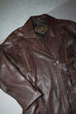 80-90's European label - leather riders type jacket