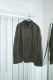00's Claiborne - faux suede half-zip shirt