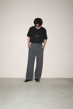 00's LEE COOPEER - cotton wide straight pants in faded black-gray