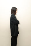 80's Italian label - wool oversized relaxed jacket
