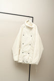 80-90's European label - double breasted front, white down jacket