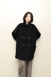 c90's Max Mara- wool 2-way neck boxy double coat