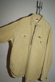 80-90's DIESEL - corduroy half-zip work shirt in sand beige