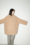 80-90's GENNY - curly alpaca, extra wide silhouette coat