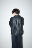 c90's European label -  leather zip-up blouson