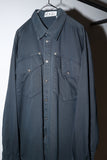90s European label - cotton shirt with flap pocket