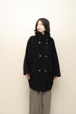 80s Max Mara – PIACENZA Fabric Wool/Cashmere 2-Way Neck Double-Breasted Coat