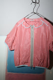 00s MIU MIU - double collar s/s jacket with balloon sleeve detail