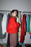 80s PLAYBOY by ZETA ZUKKI - cotton dolman sleeve stand collar zip-up blouson