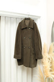 80's Max Mara - seamless shoulder, hip length double coat