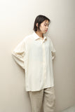 80-90's Italian label - silk minimal dress shirt