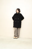 c90's Max Mara- wool 2-way neck boxy double coat