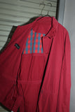 80's-90's Allegri - coated cloth, zip chest pocket jacket