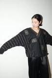 80's European label -  switched fabric pullover top