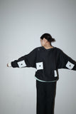 80s Gianni Versace - cotton abstract pattern v-neck knit