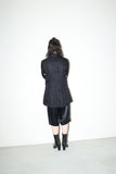 90s European label - linen riders detail zip-up jacket