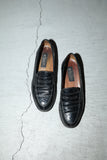 80-90's embossed leather loafer