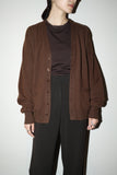 c80's UK?? - chocolate color cashmere knit cardigan