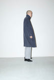 90-00's Allegri - leather switched collar, 2way-neck balmacaan coat