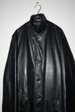 00's European label - leather I line middle coat