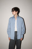 00-10's GUCCI (by TOM FORD?) - cotton side slit dress shirt / blue