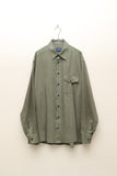 00's German label - one pocket rayon shirt