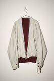 NOS 80's rayon short & wide collarless blouson