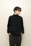 90-00's German label -silk/cashmere turtle neck loose fit knit sweater