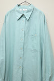 c90's German label - ramie/cotton oversized shirt in pastel blue