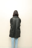 00s European label - minimal 2000’s boxy leather zip-up jacket
