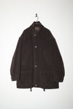 80-90’s BUGATTI - layered neck, wool hip-length coat