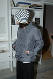 90-00’s ARMANI JEANS - button-up down jacket in modern gray