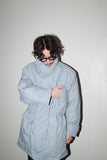 90's German label - light gray color, hip-length down jacket