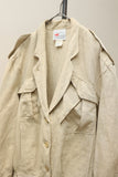 80's European label - cotton/linen military essence jacket