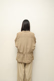 80's German label - linen/rayon constructive jacket