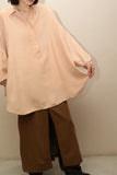 c90's SPORTMAX - faux suede wide silhouette pullover blouse