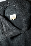 c90's European label - shaggy faux-fur wide silhouette coat