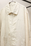90–00's European label - linen drizzler type minimal jacket