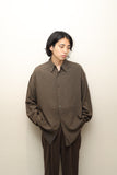 80-90's US label - brown rayon shirt