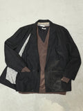 80's Italian label - wool gimmick layered-design single jacket