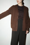 c80's UK?? - chocolate color cashmere knit cardigan