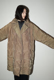 c2000's Max Mara - metallic color, buttonless front down coat