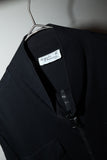 90-00's agnès b - cut&sewn fabric, wide boxy zip-up blouson