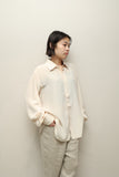c80's European vintage - silk stripe dress shirt