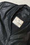 c80s Borsalino - leather tailored jacket