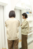 80's European label - cotton/linen military essence jacket