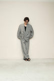 80s HUGO BOSS - cotton/linen glen-check suit 2-pieces
