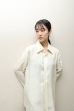 c1970s Italian label - silk minimal dress shirt